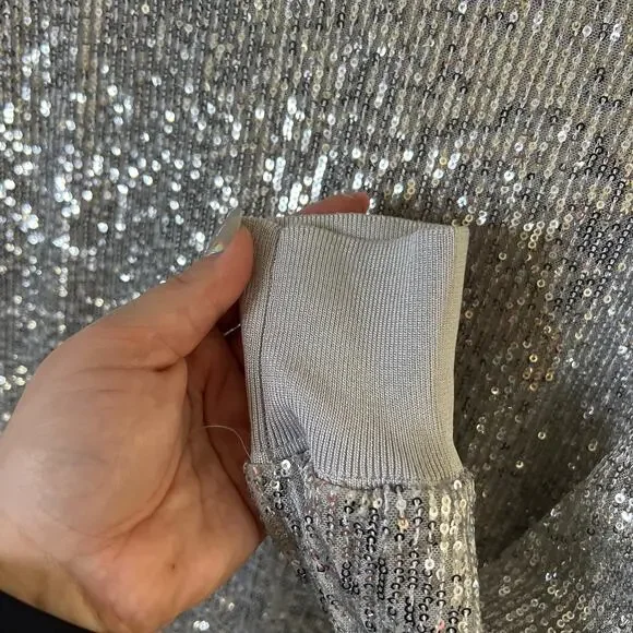 ALLSAINTS Juela Sequin Long Sleeve Mini Dress